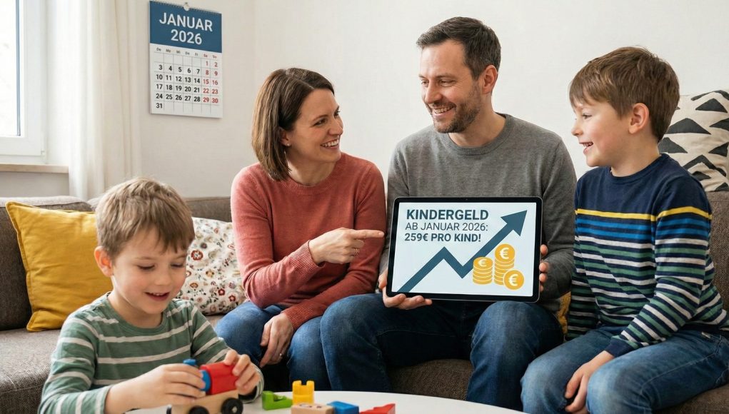 Kindergeld steigt ab Januar 2026 auf 259 Euro