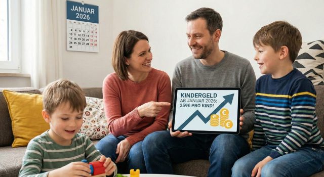 Kindergeld steigt ab Januar 2026 auf 259 Euro