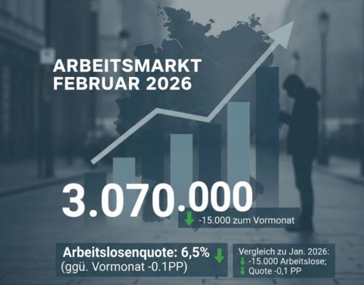 Arbeitsmarkt im Februar 2026 kaum Dynamik