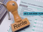 Renten steigen um mehr als 4 Prozent